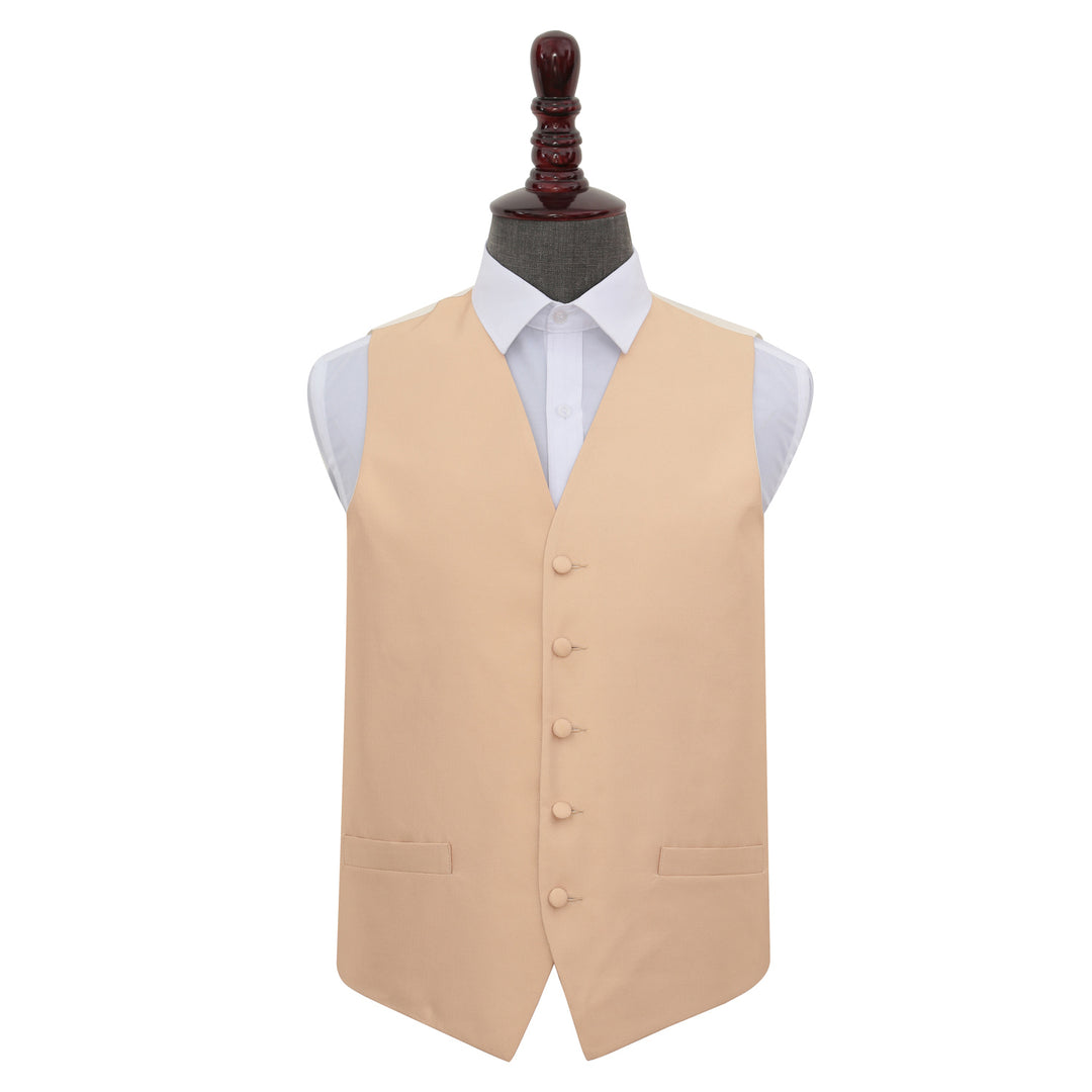 Solid Check Waistcoat - Champagne, 44'