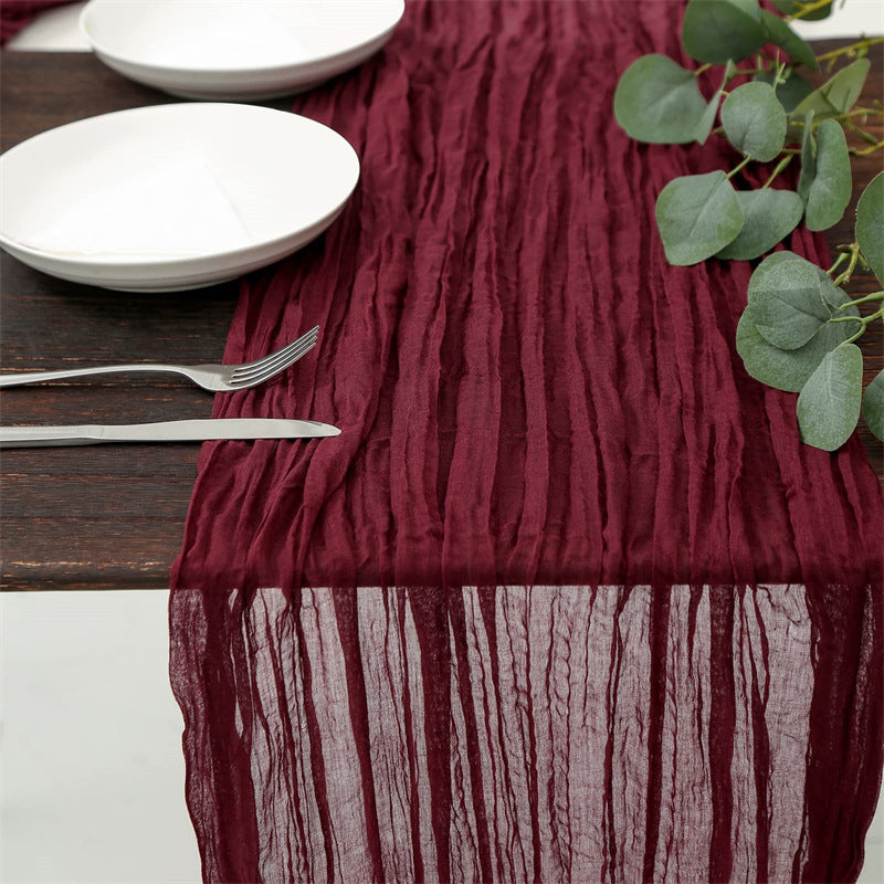 Voile Champray Table Runner European Twist Tablecloth Wedding Party Decoration
