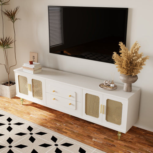 stylish cane cabinet.