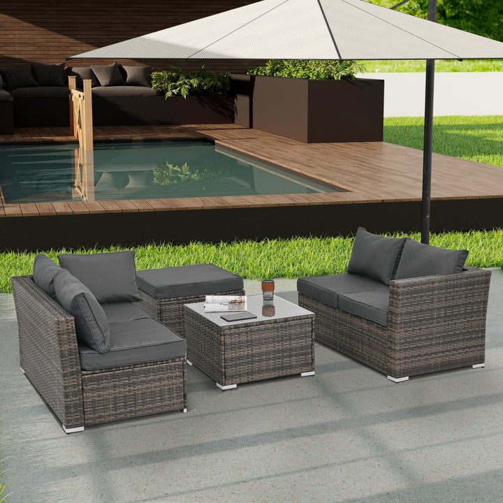 Patio Furniture 4 Set Wicker Furniture With Temper