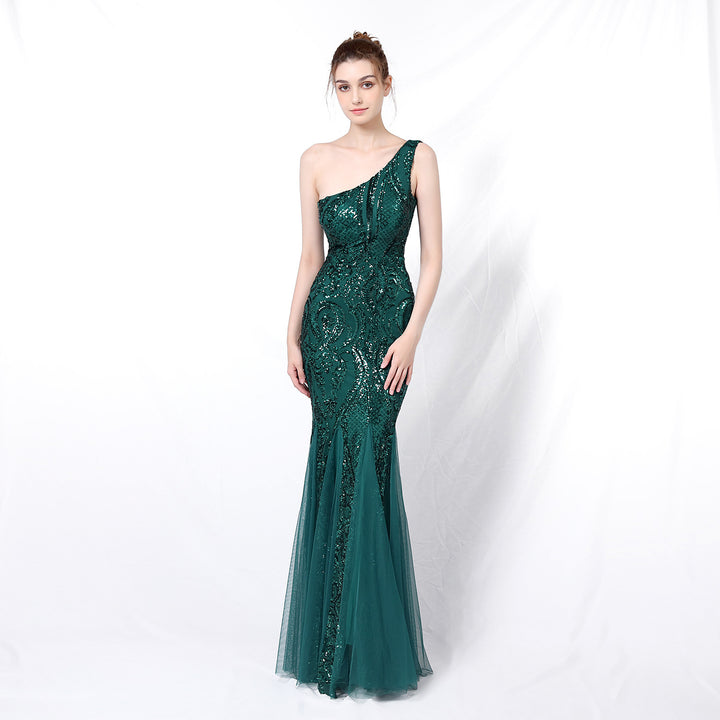 Party Party Evening Dress Sexy Long Slim Toast Dress