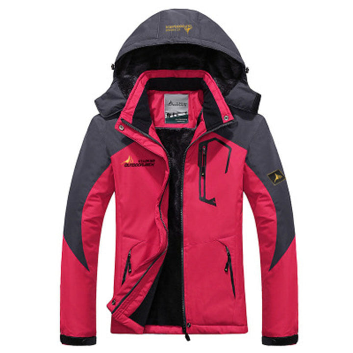 Couple outdoor hooded jacket