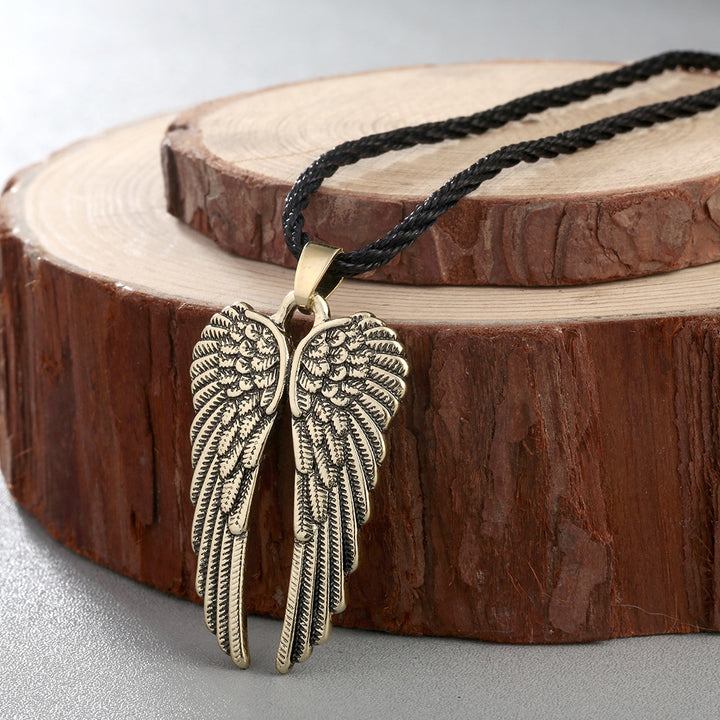 Beautiful Romantic Angel Wings Pendant Slavic Necklace