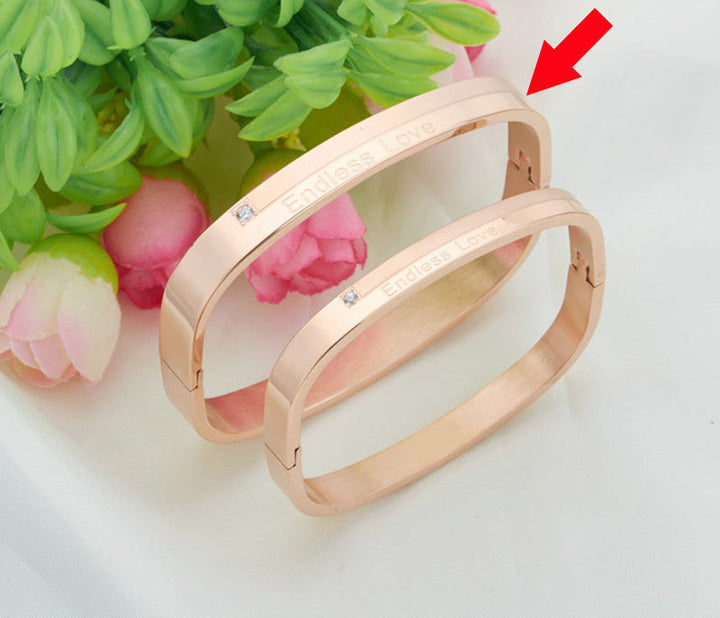 Matching Couple Titanium Steel Bracelets