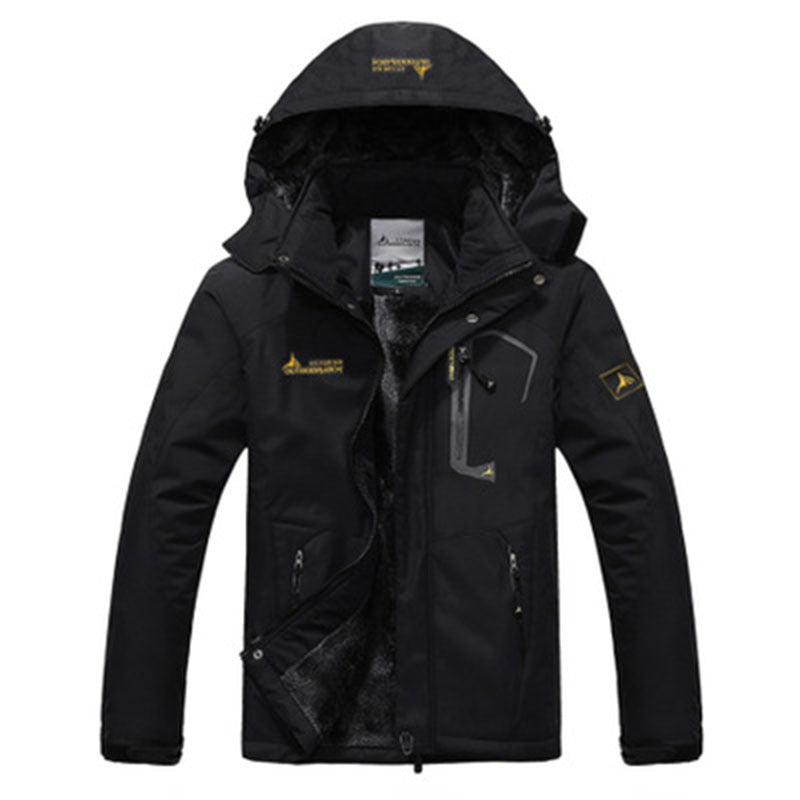 Couple outdoor hooded jacket