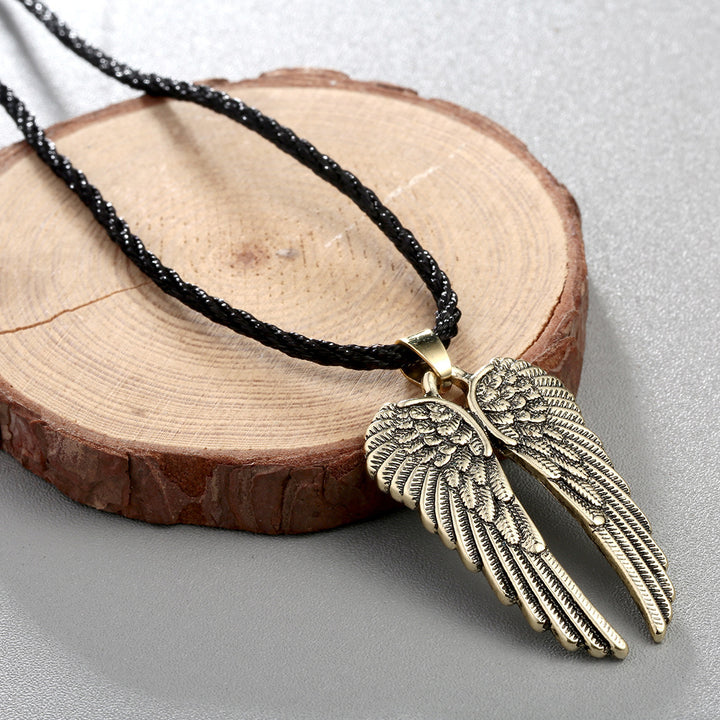 Beautiful Romantic Angel Wings Pendant Slavic Necklace
