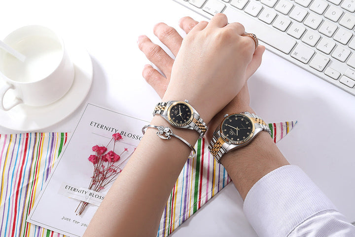 Couple Quartz Table Clock