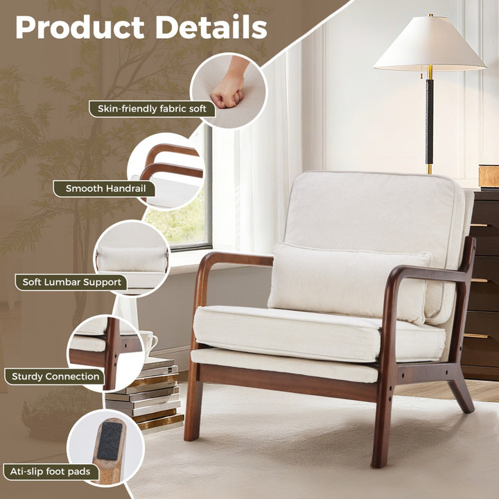 Comfy solid armchair.