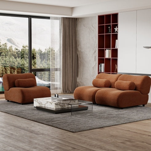 Modular Plush 3-Seat Sofa