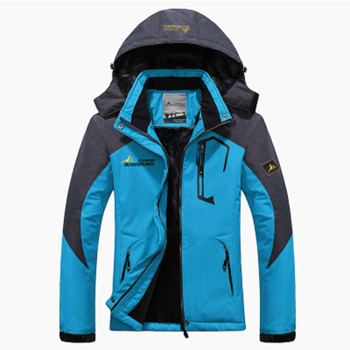 Couple outdoor hooded jacket