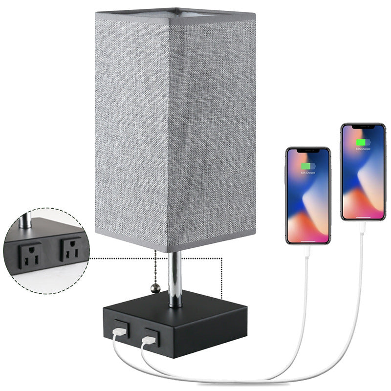 Linen table lamp.