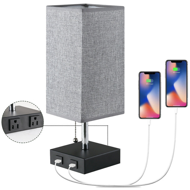 Linen table lamp.