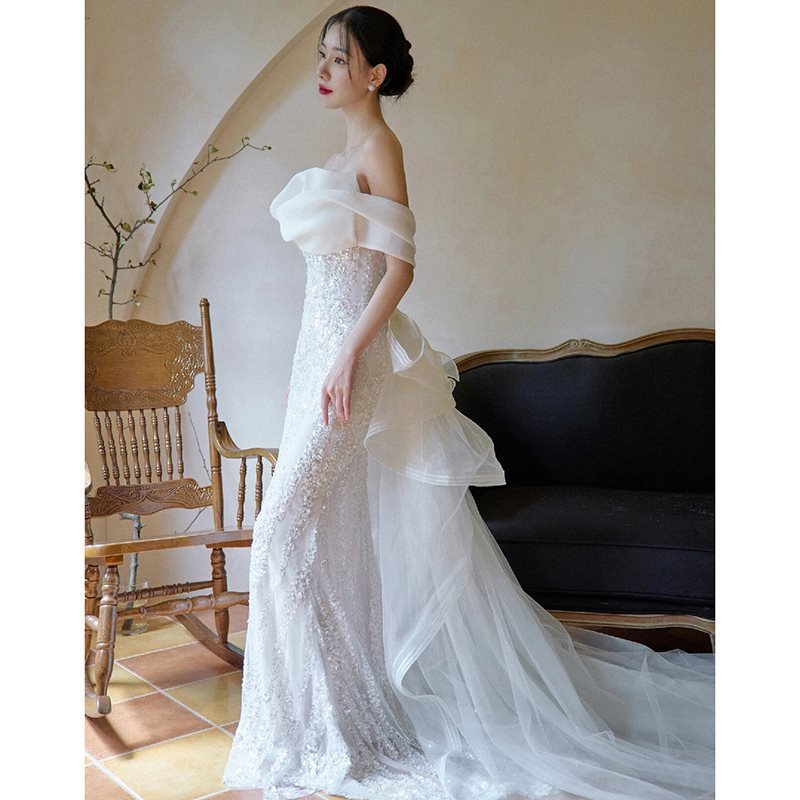 Niche High-grade Lace Fishtail Slim-fit Dress