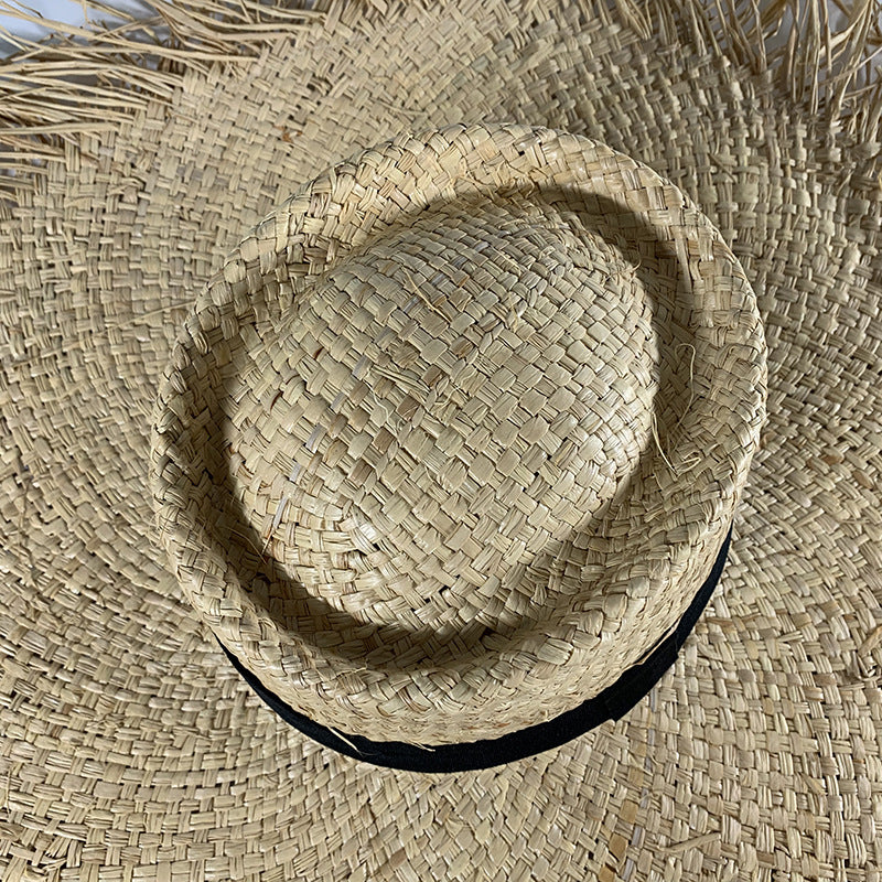 Ladies big brim straw hat