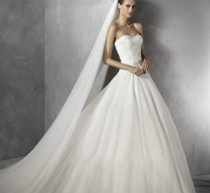 Veil Bridal Wedding Dress White Long Type Double Layer