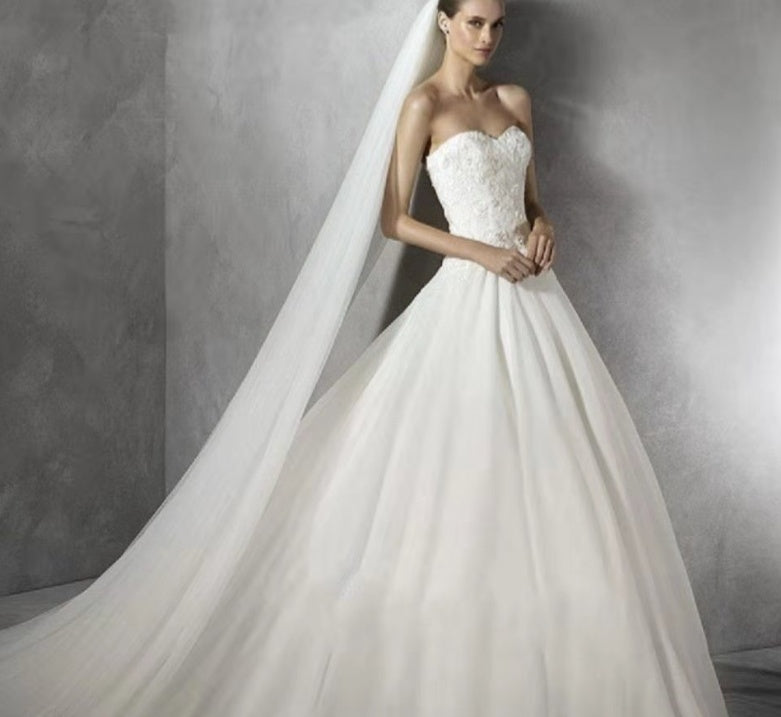 Veil Bridal Wedding Dress White Long Type Double Layer