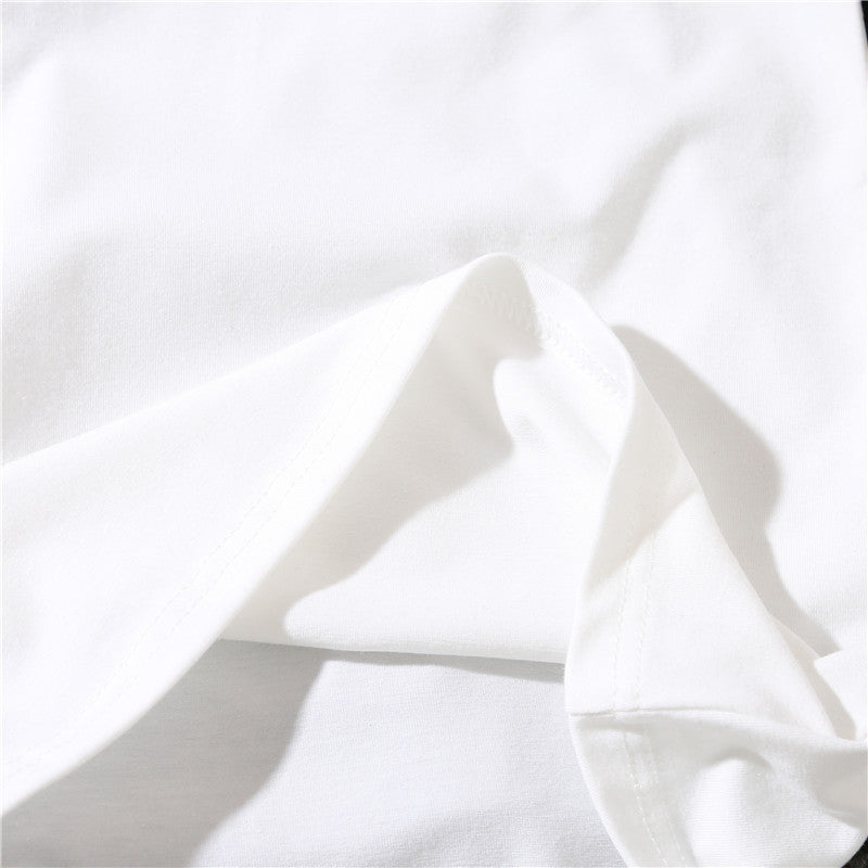 Loose White Couple Wear Short Sleeve