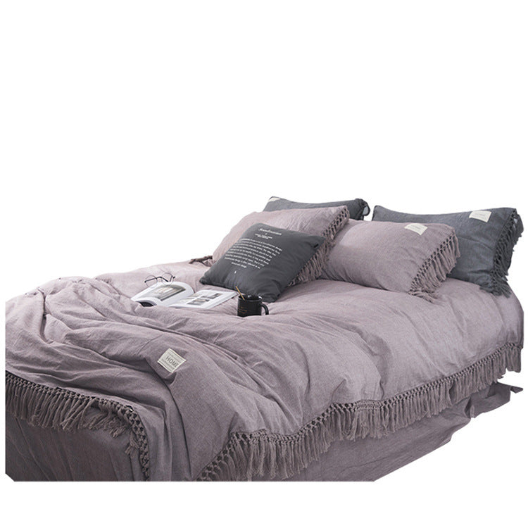 Stylish Nordic Cotton Four-Piece Bedding Set