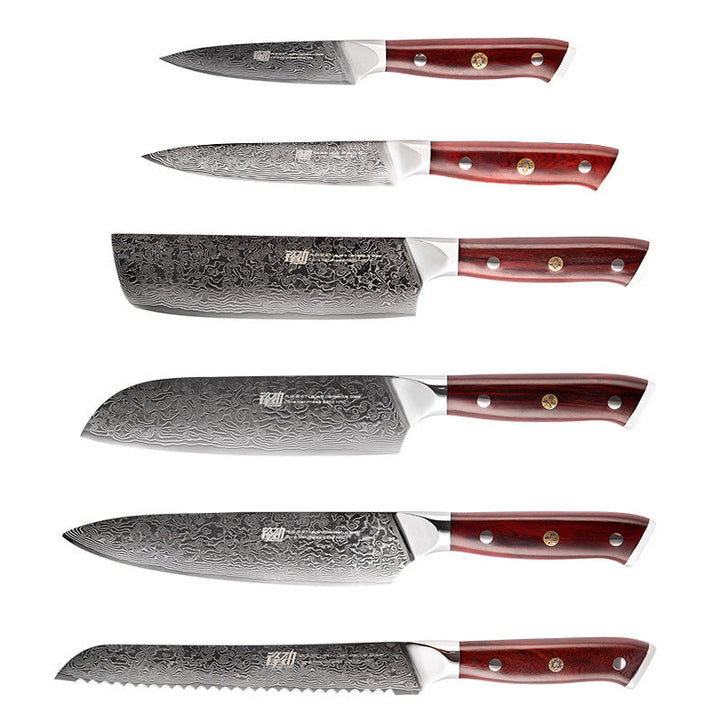 Damascus Six-piece Knife Set – Chef’s Special Collection