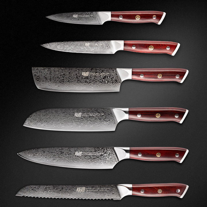 Damascus Six-piece Knife Set – Chef’s Special Collection