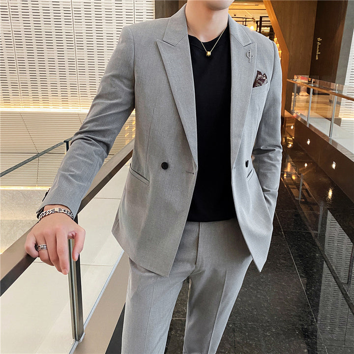 Korean Style Self-cultivation Trend Handsome Groom Wedding Suit Men's Business Jacket Top