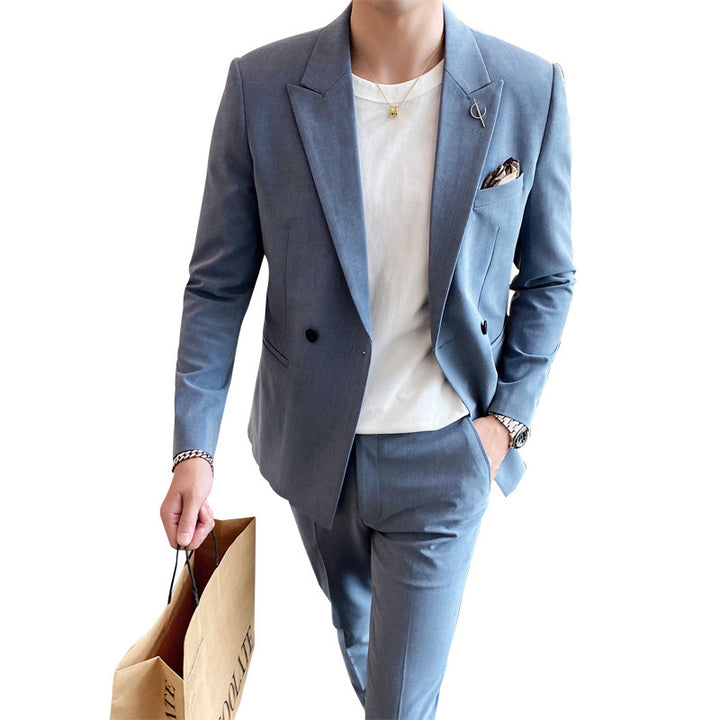 Korean Style Self-cultivation Trend Handsome Groom Wedding Suit Men's Business Jacket Top