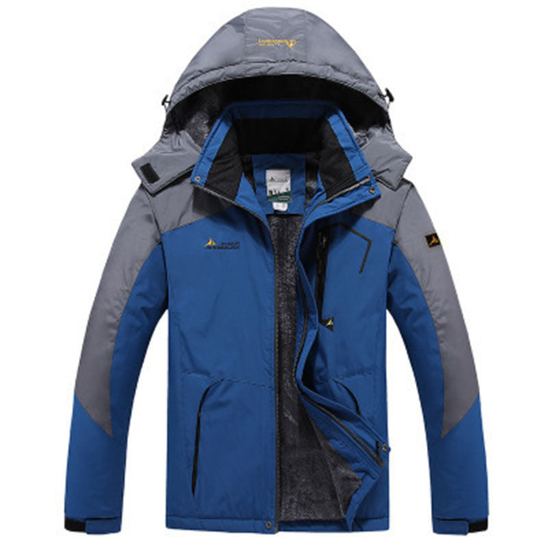 Couple outdoor hooded jacket
