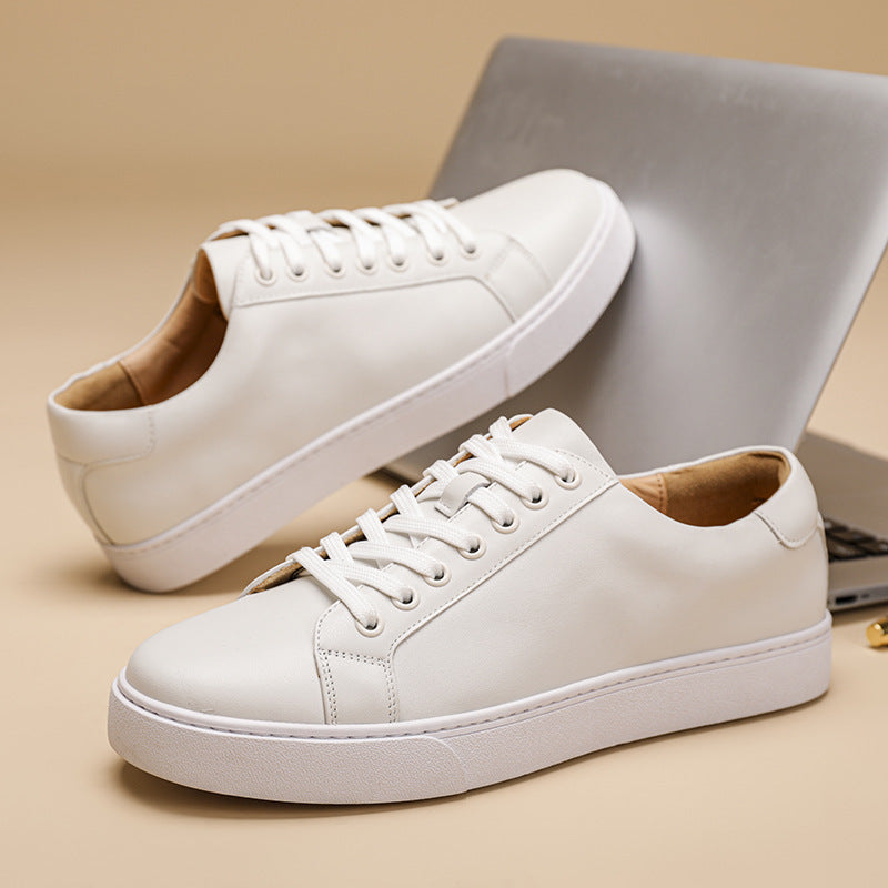Spring Genuine Leather Breathable British Board Shoes