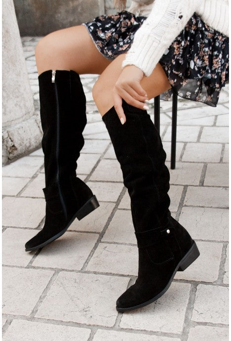 Zipper High Boots