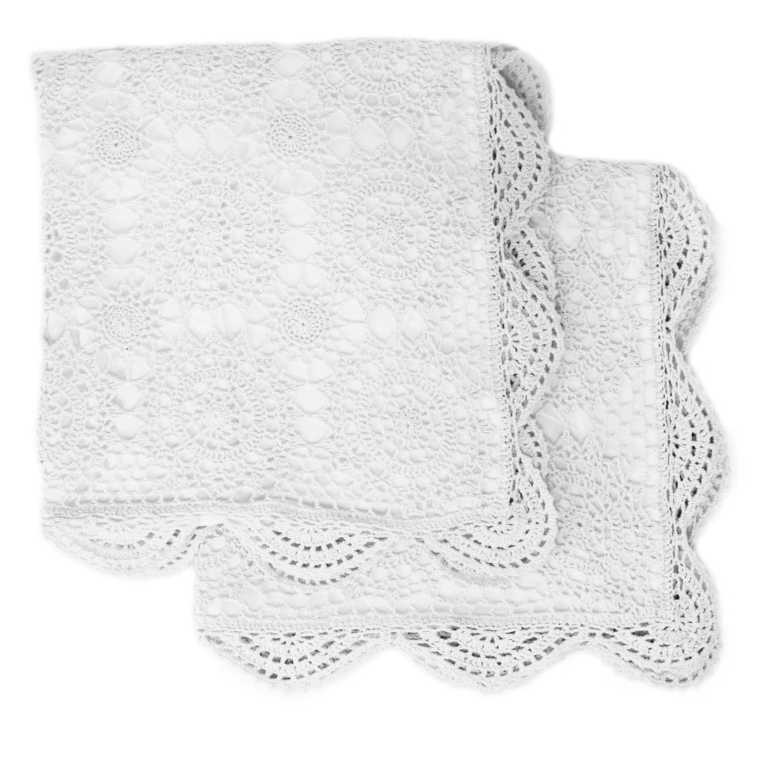 Hand Made Crochet Cotton Pillow Sham Pairs