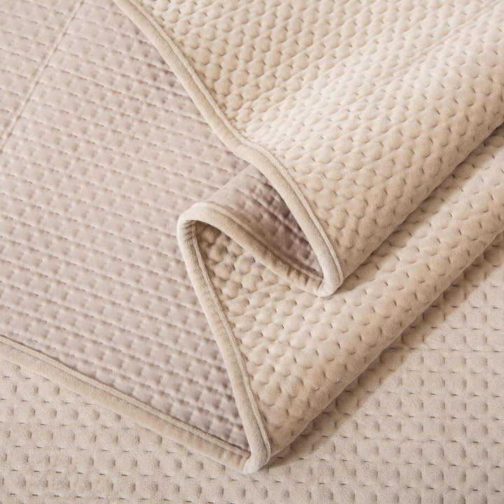 Kasentex Ultra Soft Plush Poly-Velvet Quilt Set, Queen, King, Room Decor, Graduation Gifts, Fathers Day Gift