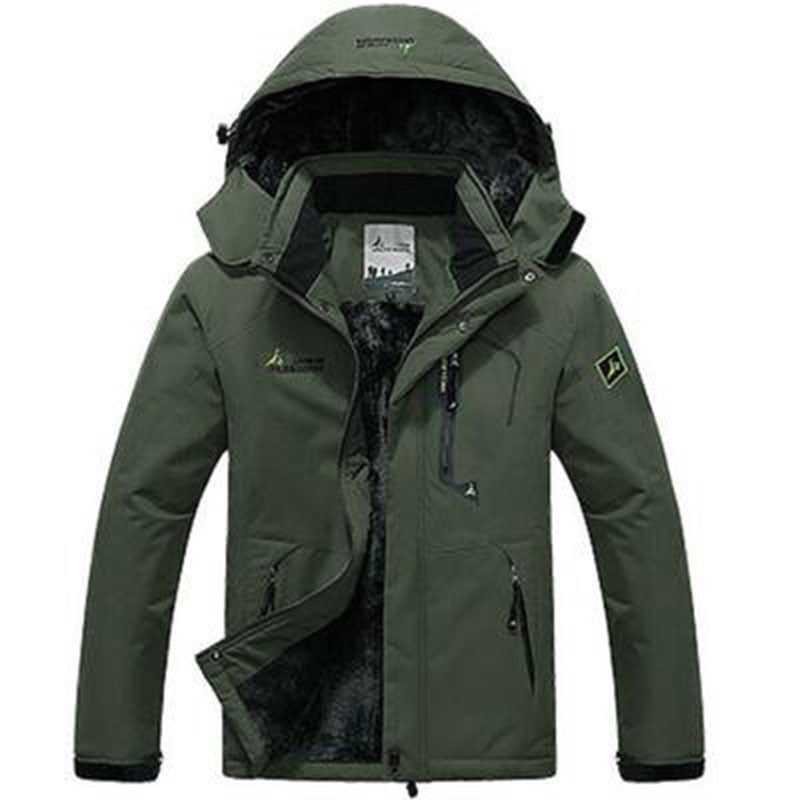Couple outdoor hooded jacket