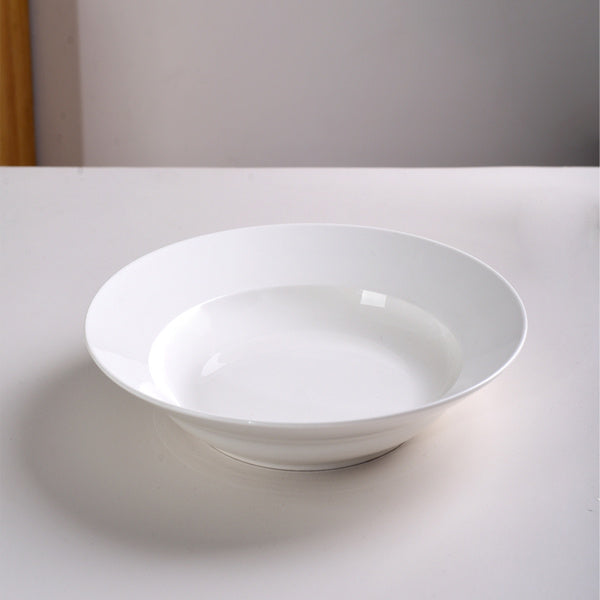White Soup Plate, Dinner Plate 6 Pieces