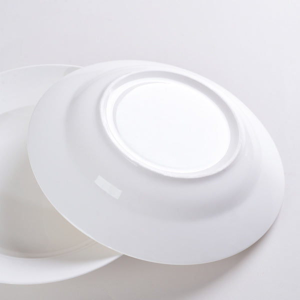 White Soup Plate, Dinner Plate 6 Pieces