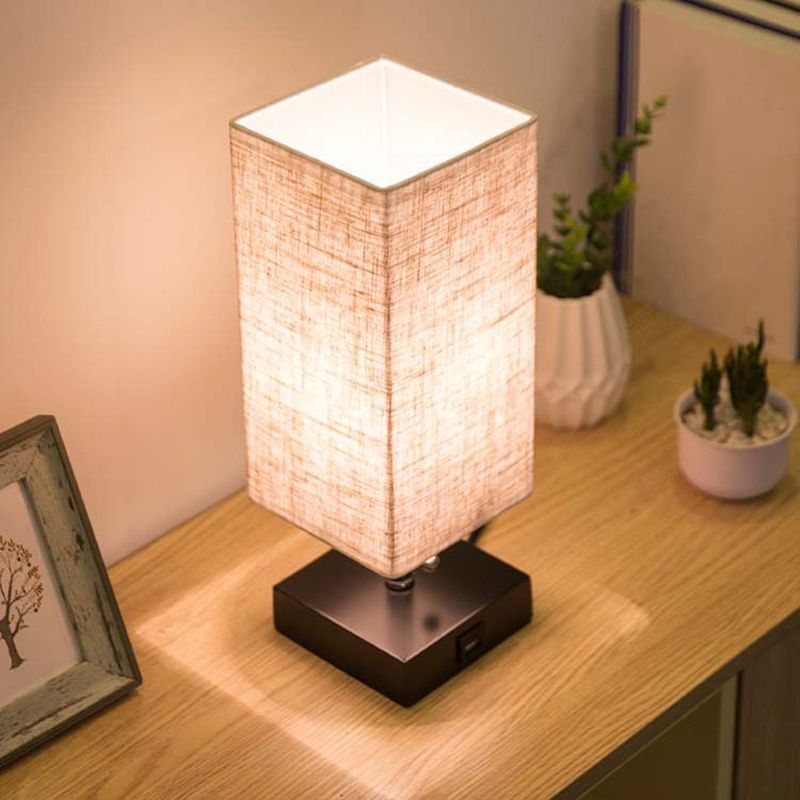 Linen table lamp.