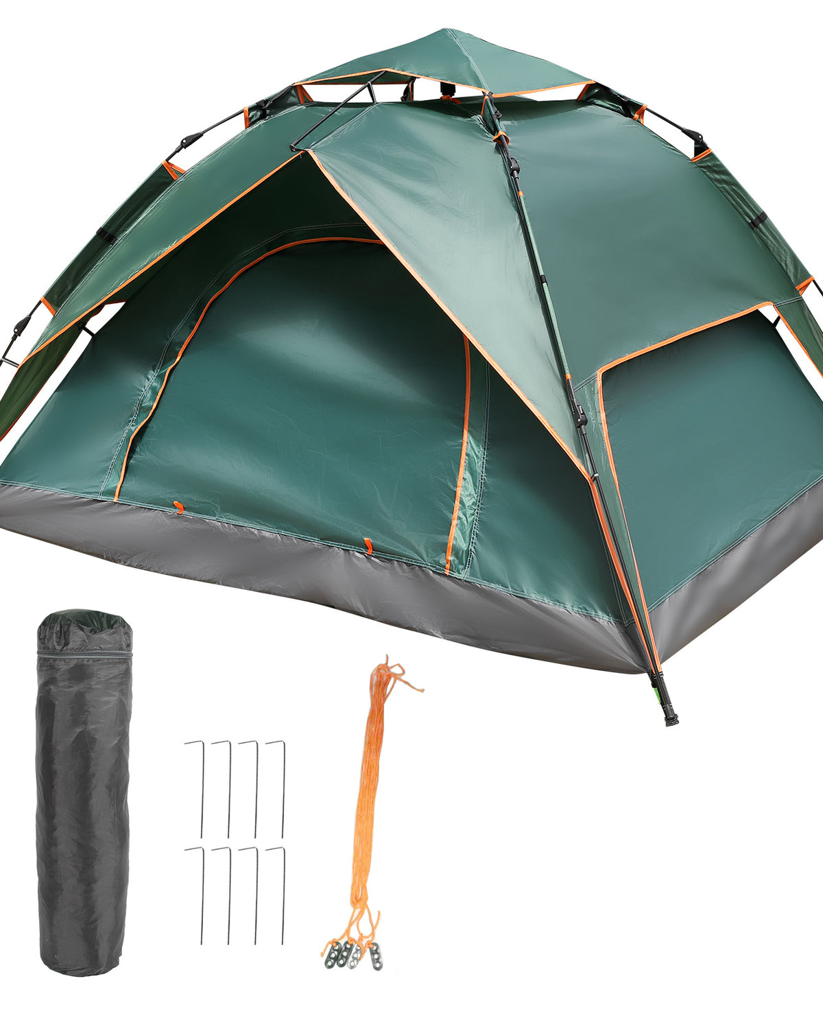 Double Deck Waterproof Pop Up Tent for Hiking Portable Automatic Tent for Camping 4 Person
