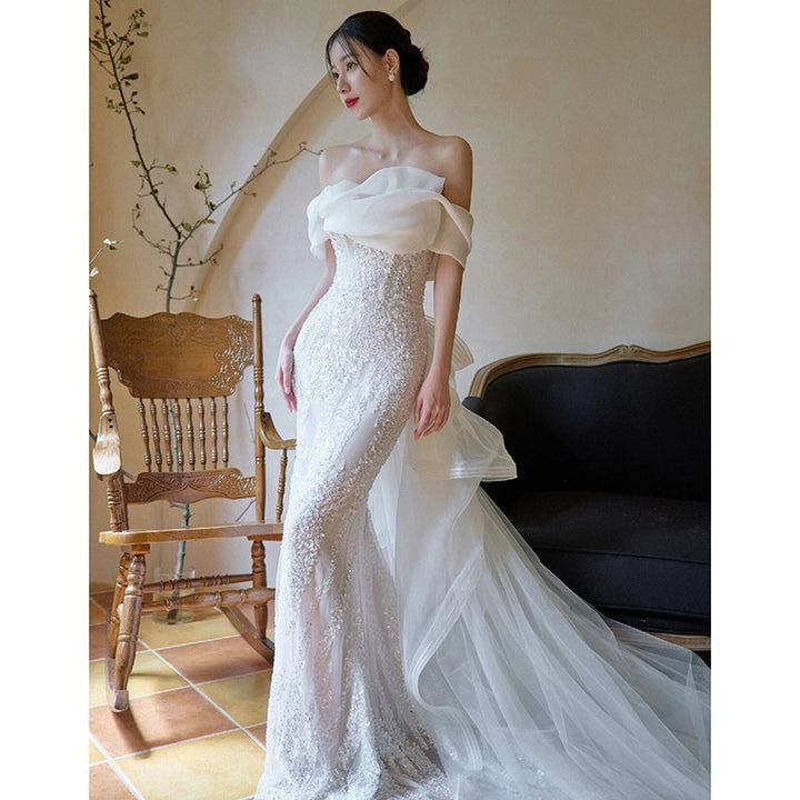 Niche High-grade Lace Fishtail Slim-fit Dress