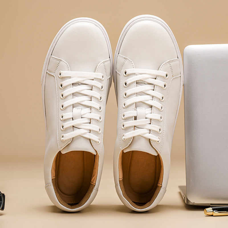 Spring Genuine Leather Breathable British Board Shoes