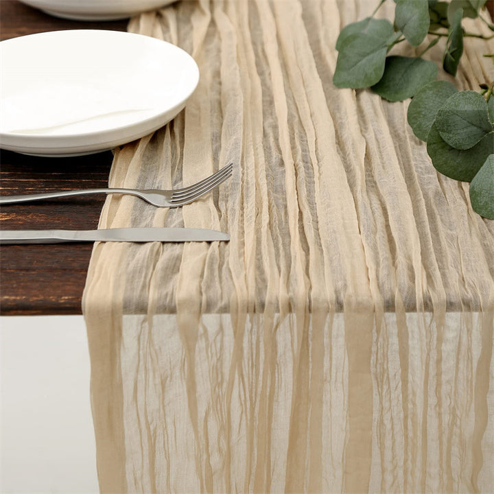 Voile Champray Table Runner European Twist Tablecloth Wedding Party Decoration