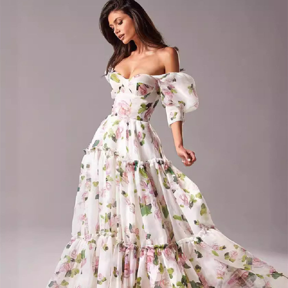 Night Dew Shoulder Dress