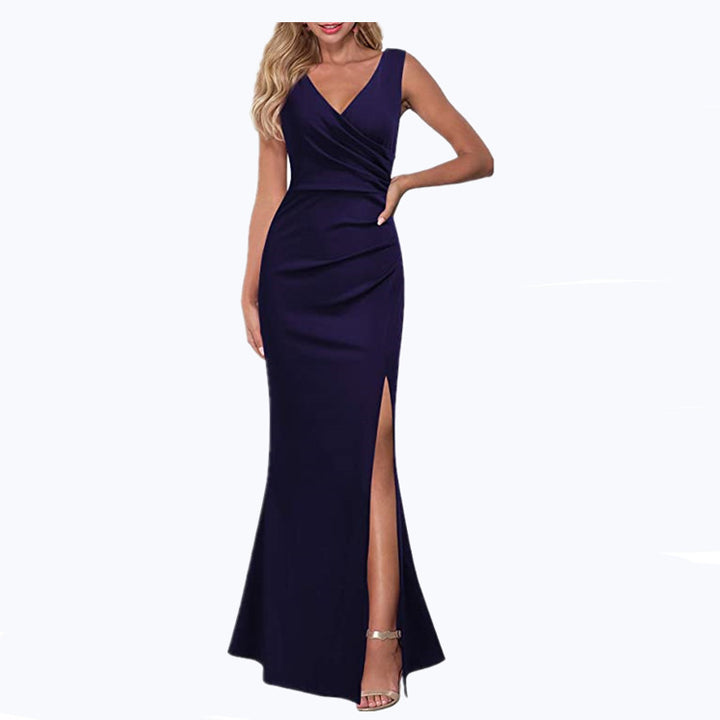 Spaghetti Straps Split Long Dress