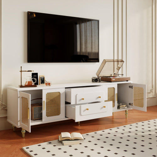 stylish cane cabinet.