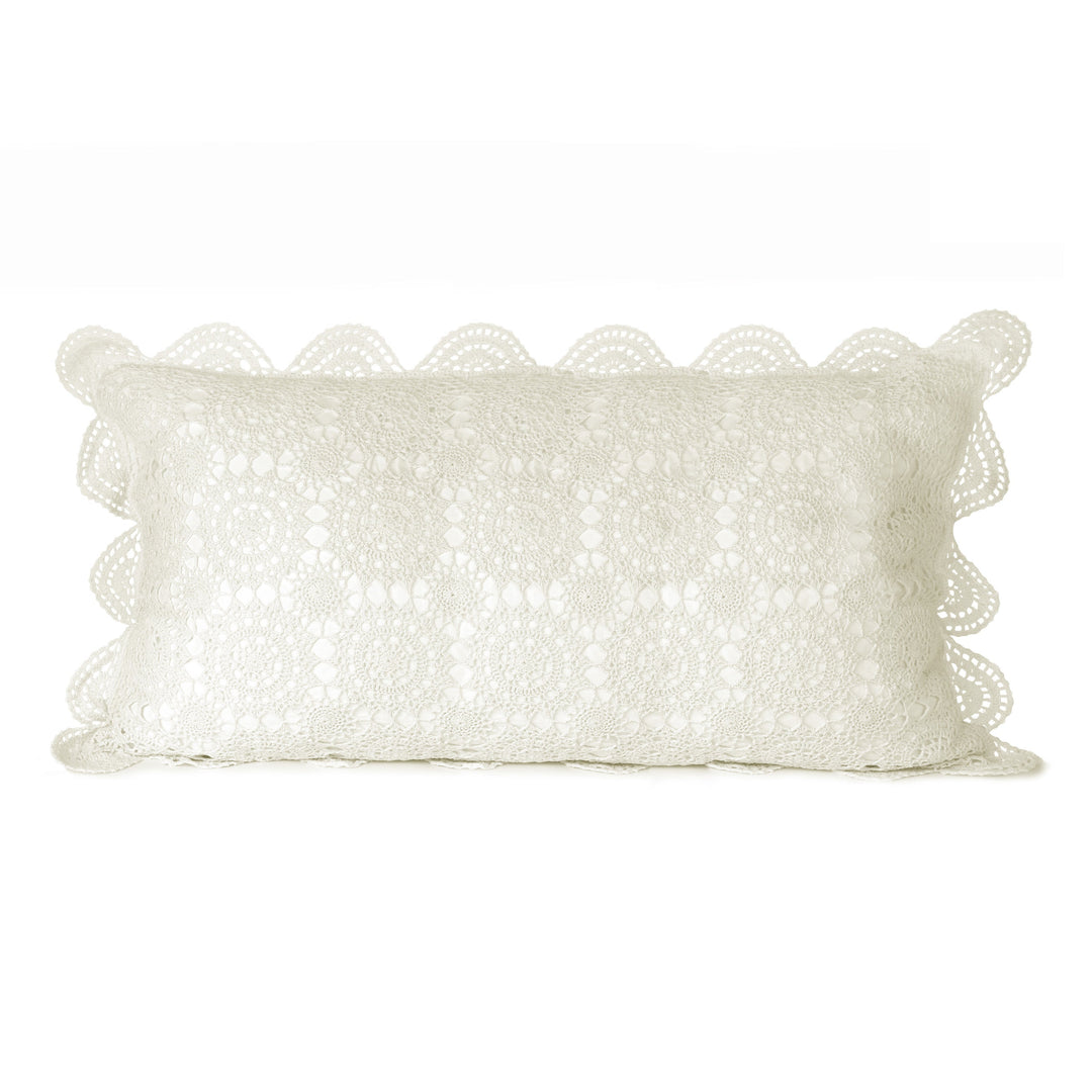 Hand Made Crochet Cotton Pillow Sham Pairs