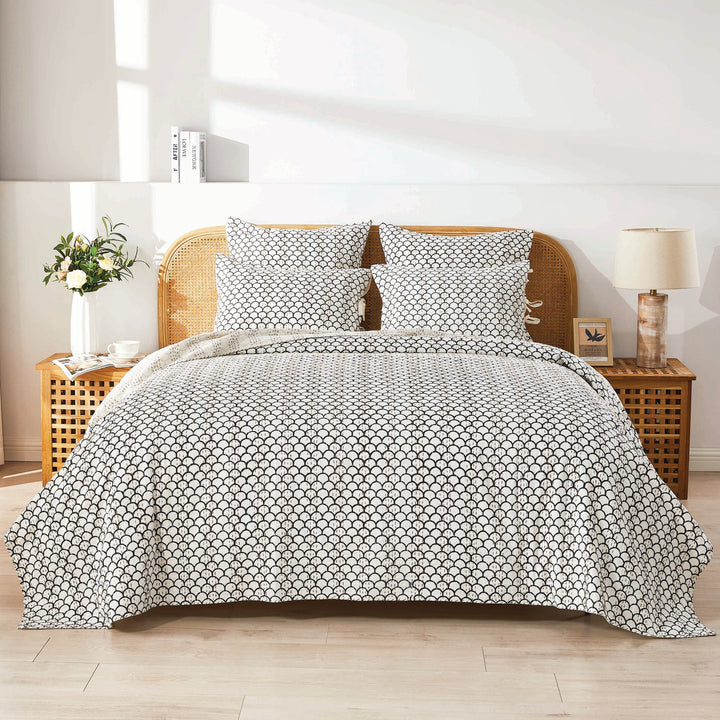 Hand Stitched Block Print Kantha Coverlets