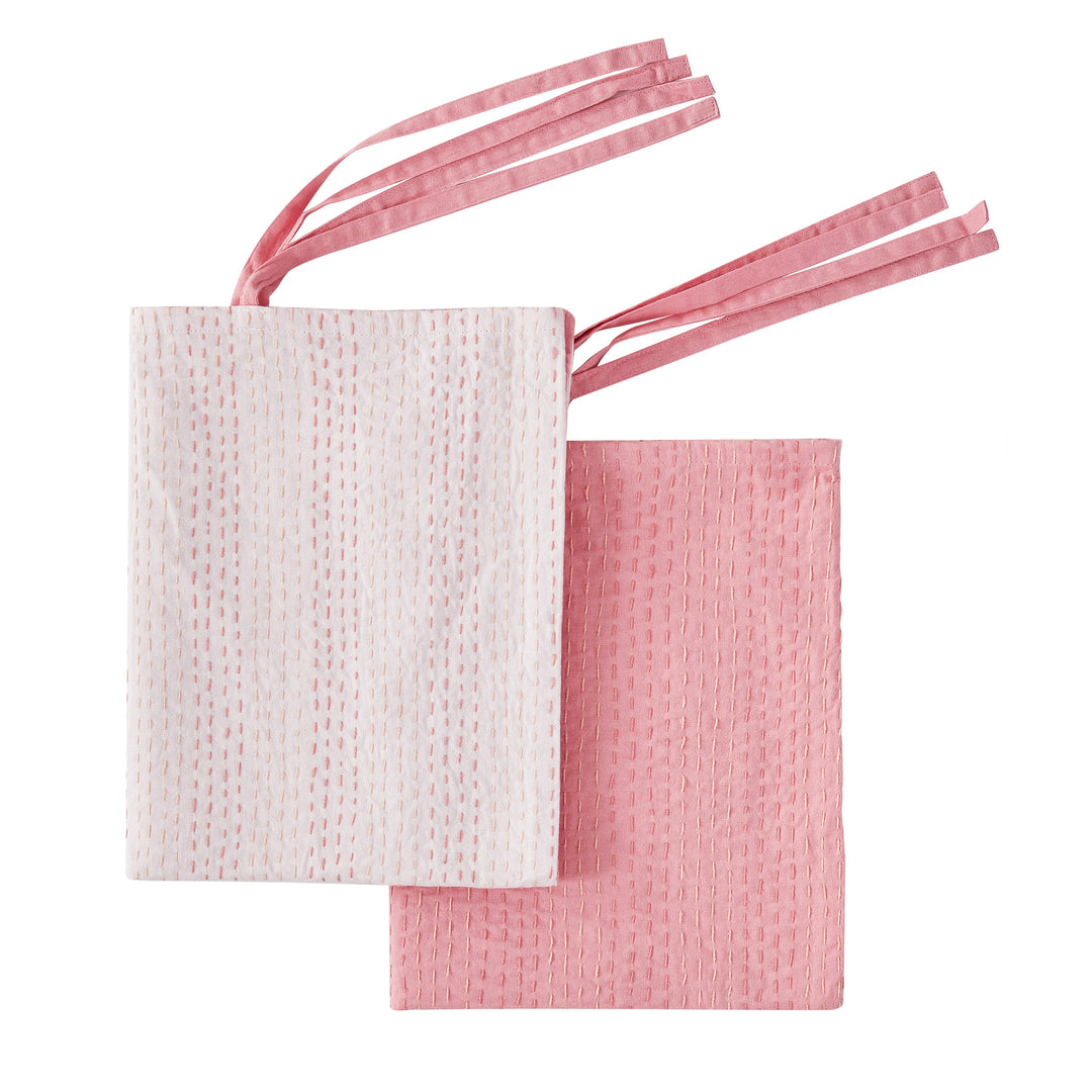 Hand Stitched Reversible Kantha Pillow Sham Pairs