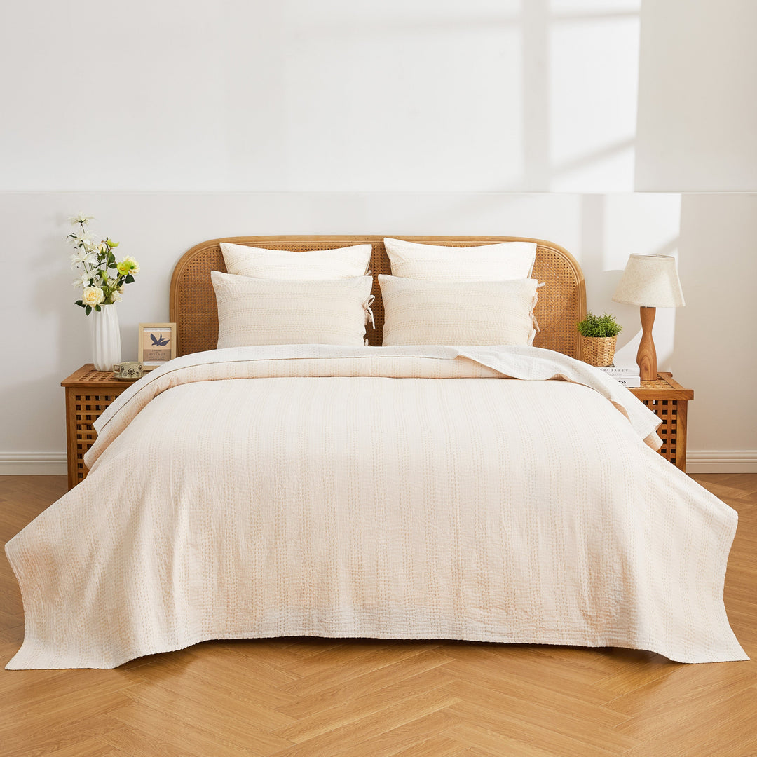 Hand Stitched Reversible Kantha Coverlets