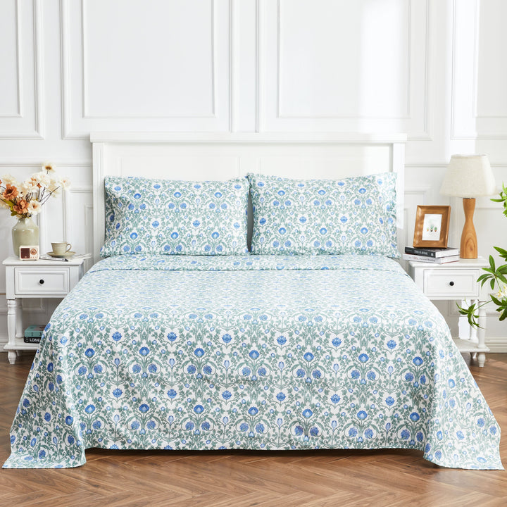 Arts & Crafts Floral Printed Sheet Set
