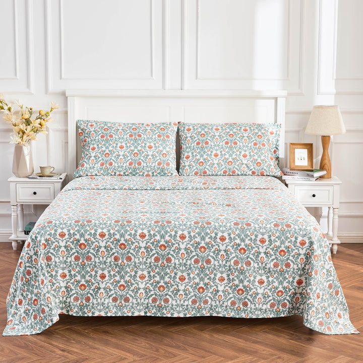 Arts & Crafts Floral Printed Sheet Set