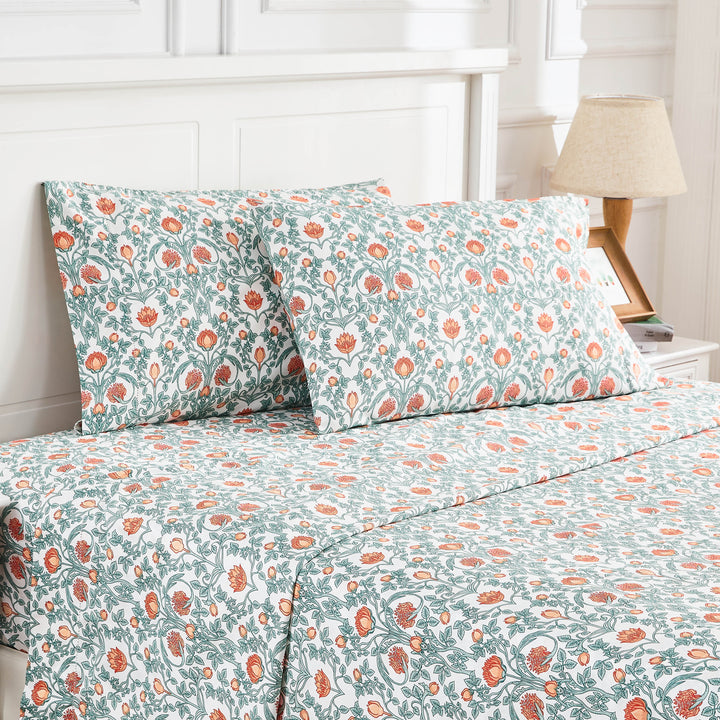 Arts & Crafts Floral Printed Sheet Set