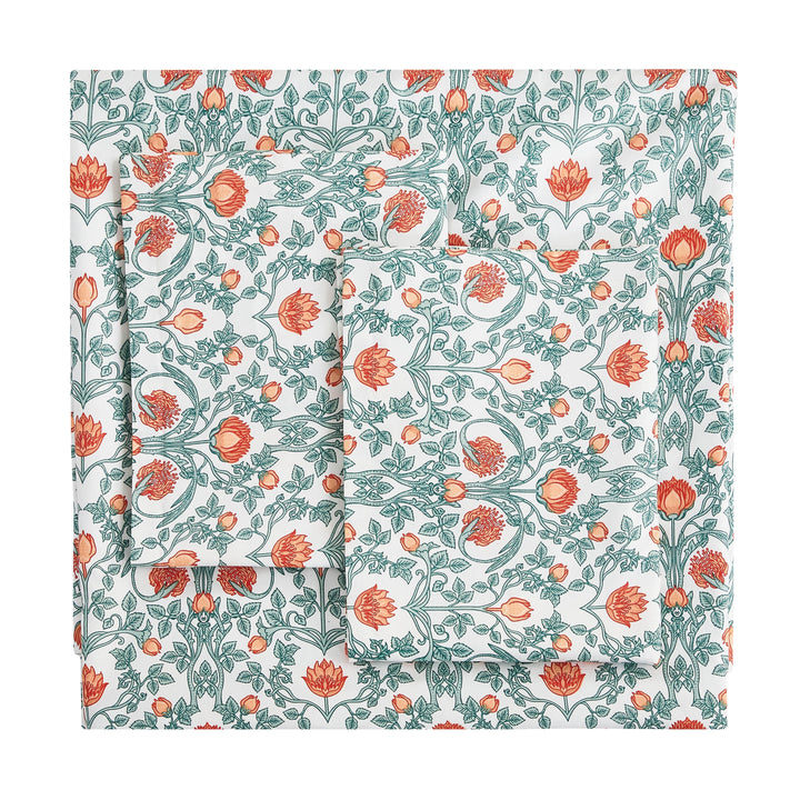 Arts & Crafts Floral Printed Duvet Set